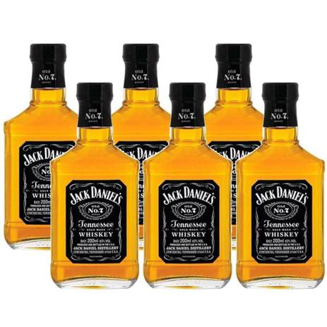 Whisky Jack Daniel's 200ml 06 Unidades - Jack Daniels Menor preço em Whisky Jack Daniel's 200ml 06 Unidades - Jack Daniels