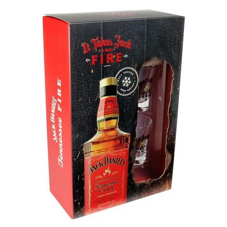 Whisky Jack Daniels Fire 1 Litro com 02 Copos Shot - Jack daniel's Menor preço em Whisky Jack Daniels Fire 1 Litro com 02 Copos Shot - Jack daniel's
