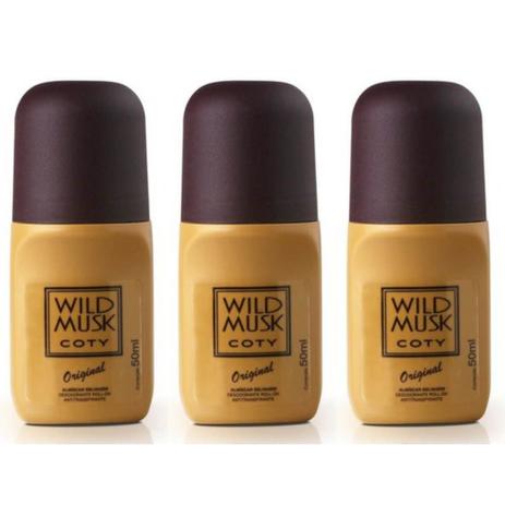Wild Musk Desodorante Rollon 50ml (Kit C/03) Menor preço em Wild Musk Desodorante Rollon 50ml (Kit C/03)