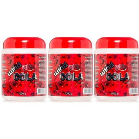 Wind Fix Gel Cola Incolor 1kg (Kit C/03) Menor preço em Wind Fix Gel Cola Incolor 1kg (Kit C/03)