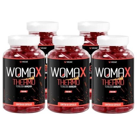Womax Thermo Emagrecimento Termogênico 60 cápsulas de 500mg Kit com 5 - Pandora Menor preço em Womax Thermo Emagrecimento Termogênico 60 cápsulas de 500mg Kit com 5 - Pandora