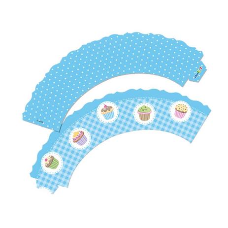 Wrapper para Cupcake Bolinho Azul 12 unidades Ultrafest Menor preço em Wrapper para Cupcake Bolinho Azul 12 unidades Ultrafest