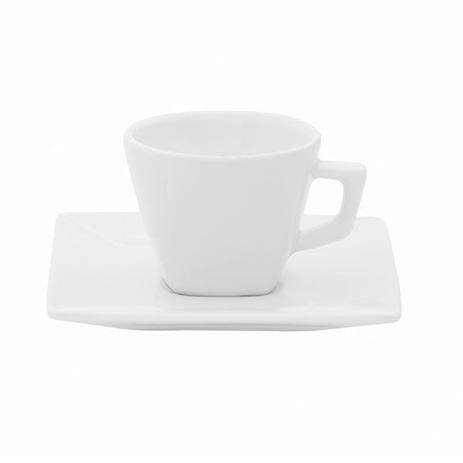 Xícara de Chá 200ml com Pires 14cm Quartier White Oxford Menor preço em Xícara de Chá 200ml com Pires 14cm Quartier White Oxford