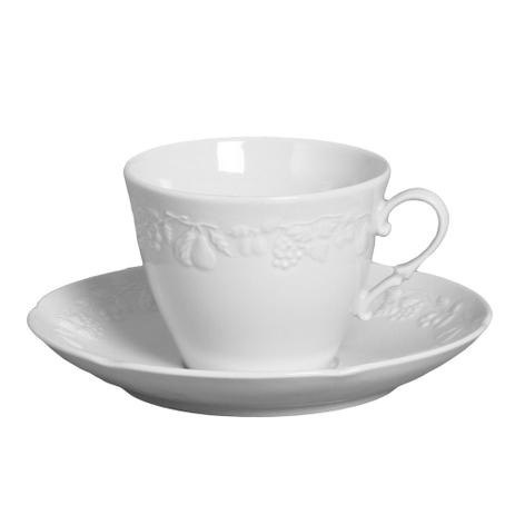 Xícara de chá de porcelana Summer Verbano branca 200mL - 14458 Menor preço em Xícara de chá de porcelana Summer Verbano branca 200mL - 14458