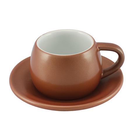 Xícara E Pires Cerâmica 150ML Tropeiro Cobre Mondoceram Gourmet Menor preço em Xícara E Pires Cerâmica 150ML Tropeiro Cobre Mondoceram Gourmet