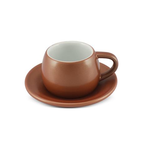 Xícara e pires tropeiro de cerâmica mondoceram glamour 150ml- cobre - Mondoceram gourmet Menor preço em Xícara e pires tropeiro de cerâmica mondoceram glamour 150ml- cobre - Mondoceram gourmet