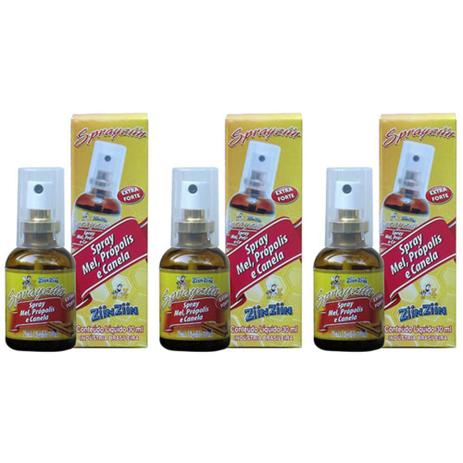 Ziin Ziin Spray Bucal Canela C/ Própolis 30ml (Kit C/03) Menor preço em Ziin Ziin Spray Bucal Canela C/ Própolis 30ml (Kit C/03)