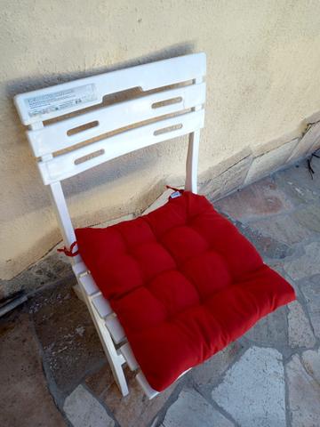 Imagem de Almofada futon assento para cadeira - vermelho - nacional