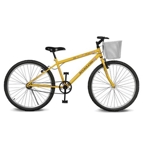 Bicicleta Kyklos Magie Aro 26 Susp. Dianteira 1 Marcha - Amarelo