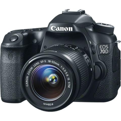Câmera Digital Canon Eos Preto 20.2mp - 70d | 18-55mm