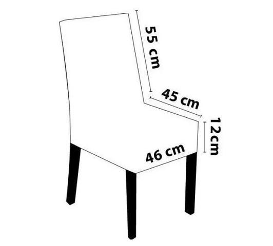 Imagem de Capa de Cadeira Malha Suplex - Cor Abstrato - Kit 6 Capas