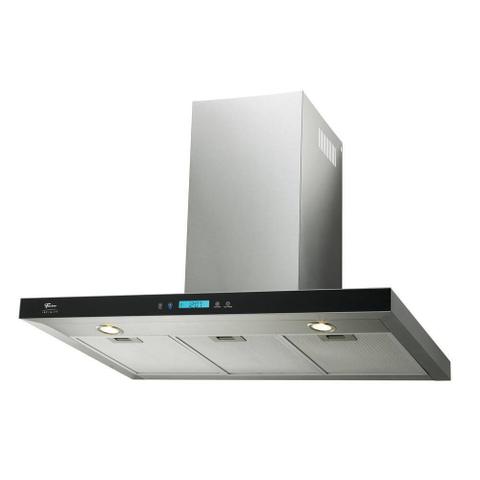 Coifa de Parede Fischer 90 Cm Infinity Digital Touch Inox - 220v - Com Vidro Preto - 19902-22550