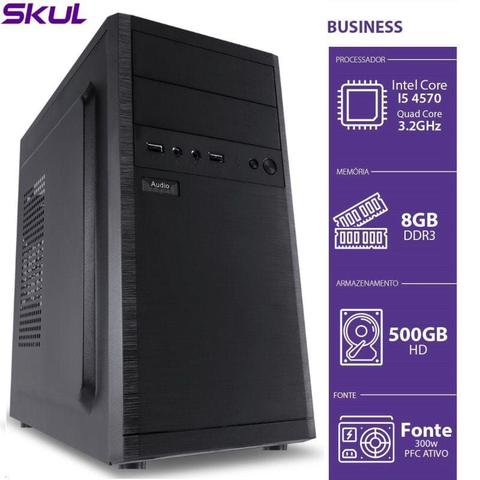 Desktop Skul Business B500 B45705008 I5-4570 3.20ghz 8gb 500gb Intel Hd Graphics Sem Monitor
