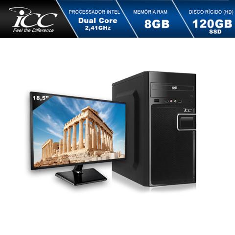 Desktop Icc Iv1886dm18 Celeron J1800 2.41ghz 8gb 120gb Intel Hd Graphics Linux 18,5" Com Monitor