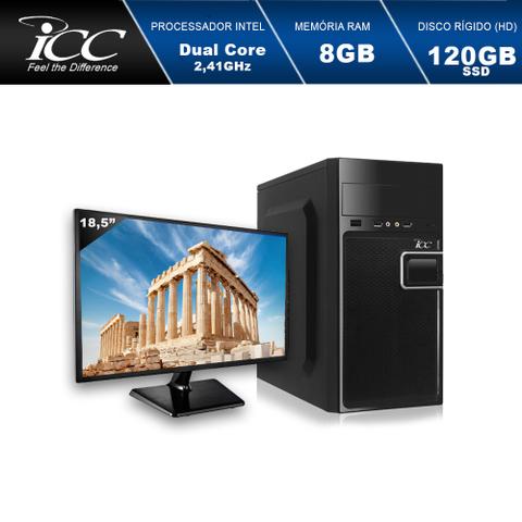 Desktop Icc Iv1886sm18 Celeron J1800 2.41ghz 8gb 120gb Intel Hd Graphics Linux 18,5" Com Monitor