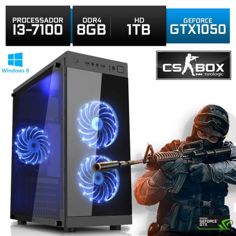 Desktop Neologic Gamer Nli7027 I3-7100 3.90ghz 8gb 1tb Geforce Gtx 1050 Windows 8 Sem Monitor