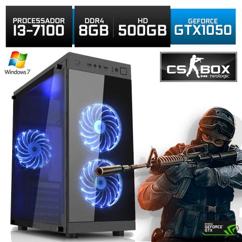 Desktop Neologic Gamer Nli7021 I3-7100 3.90ghz 8gb 500gb Geforce Gtx 1050 Windows 7 Sem Monitor