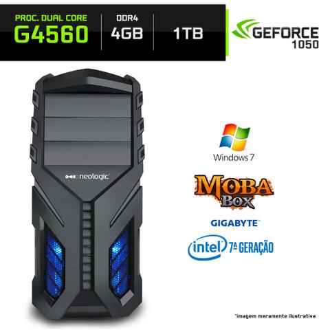 Desktop Neologic Moba Box Nli80034 Pentium G4560 3.50ghz 4gb 1tb Geforce Gtx 1050 Windows 7 Sem Monitor
