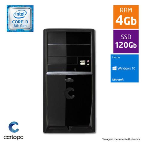 Desktop Certo Pc Smart 1020 I3-8100 3.60ghz 4gb 120gb Intel Hd Graphics Linux Sem Monitor