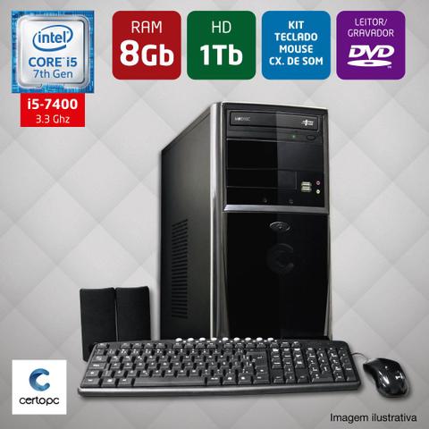 Desktop Certo Pc Select 030 I5-7400 3.0ghz 8gb 1tb Intel Hd Graphics Linux Sem Monitor