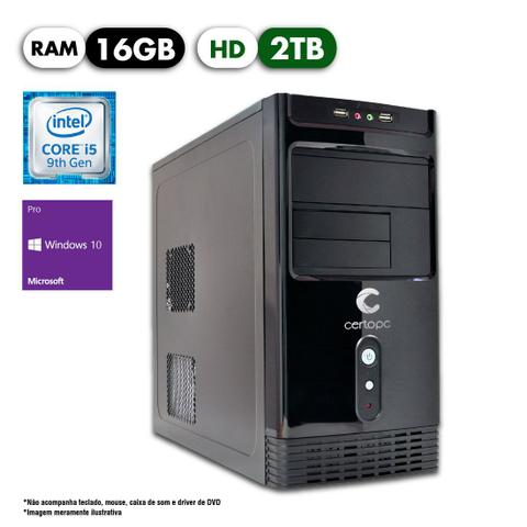 Desktop Certo Pc Select 1227 I5-9400 2.90ghz 16gb 640gb Intel Hd Graphics Windows 10 Pro Sem Monitor
