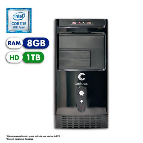 Desktop Certo Pc Select 1210 I5-9400 2.90ghz 8gb 1tb Intel Hd Graphics Linux Sem Monitor