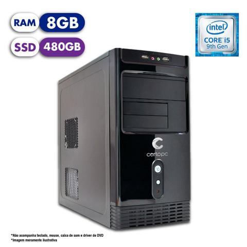 Desktop Certo Pc Select 1207 I5-9400 3.60ghz 8gb 480gb Intel Hd Graphics Linux Sem Monitor