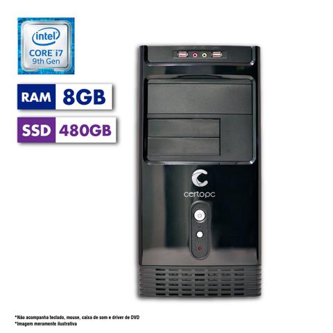 Desktop Certo Pc Desempenho 1210 I7-9700 2.90ghz 8gb 480gb Intel Hd Graphics Linux Sem Monitor