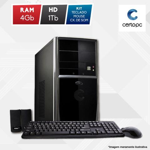 Desktop Certo Pc Fit1027 Celeron J1800 2.41ghz 4gb 500gb Intel Hd Graphics Linux Sem Monitor