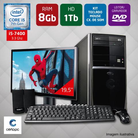 Desktop Certo Pc Select 039 I5-7400 3.0ghz 8gb 1tb Intel Hd Graphics Linux 19,5" Com Monitor