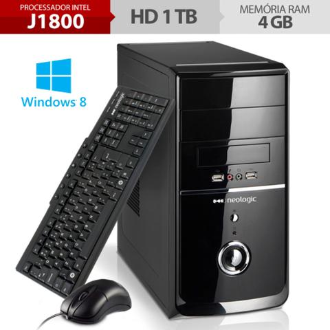 Desktop Neologic Nli48277 Celeron J1800 2.41ghz 4gb 1tb Intel Hd Graphics Windows 8 Sem Monitor