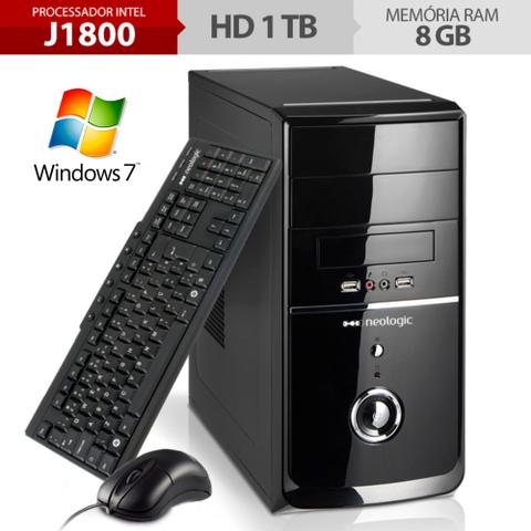 Desktop Neologic Nli48274 Celeron J1800 2.41ghz 8gb 1tb Intel Hd Graphics Windows 7 Sem Monitor