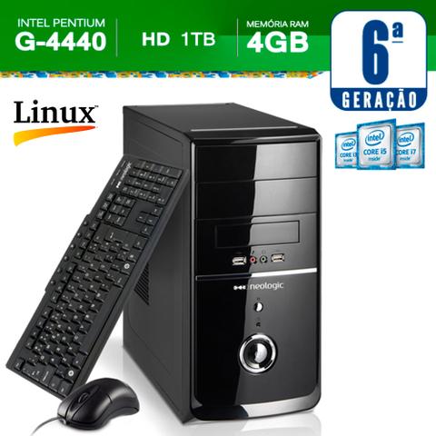 Desktop Neologic Nli56986 Pentium G4400 3.30ghz 4gb 1tb Intel Hd Graphics 510 Linux Sem Monitor