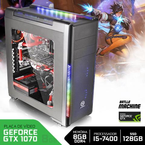 Desktop Neologic Gamer Nli68208 I5-7400 3.0ghz 8gb 120gb Geforce Gtx 1070 Windows 7 Sem Monitor