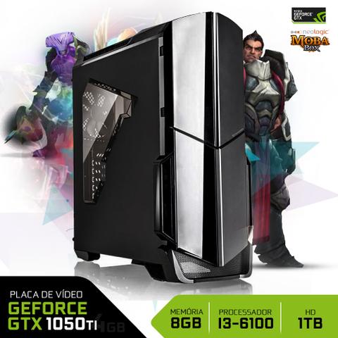 Desktop Neologic Gamer Nli64466 I3-6100 3.70ghz 8gb 1tb Geforce Gtx 1050 Windows 7 Sem Monitor