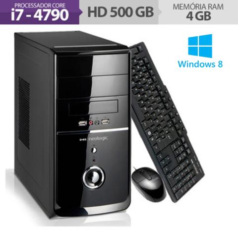 Desktop Neologic Nli45821 I7-4790 3.60ghz 4gb 500gb Intel Hd Graphics 4600 Windows 8 Sem Monitor
