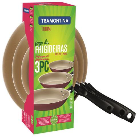 Conjunto de Frigideira Tramontina Turim 3 Peças - 20198761 - Tramontina