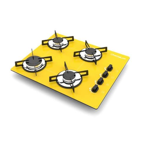 Cooktop 4 Bocas Chamalux Amarelo - Ultra Chama - Gás Bivolt - 0083 Cooktop 4 Bocas Chamalux Amarelo - Ultra Chama - Gás Bivolt - 0083