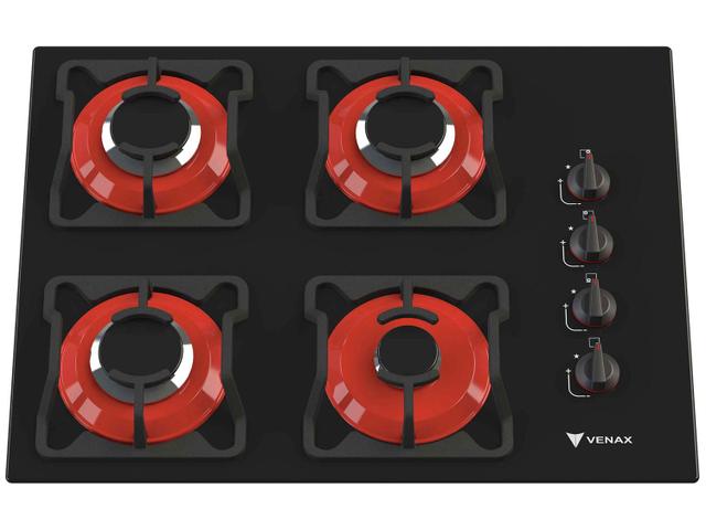 Cooktop 4 Bocas Venax Vermelho - Arena - Gás Bivolt - 7285 Cooktop 4 Bocas Venax Vermelho - Arena - Gás Bivolt - 7285