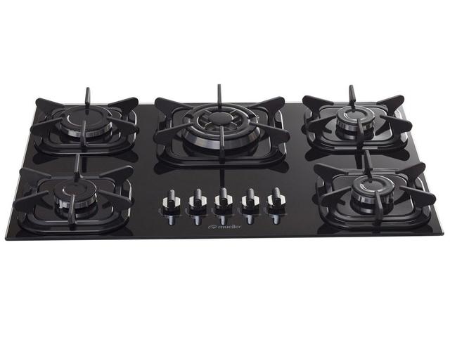 Cooktop 5 Bocas Mueller Preto - Tripla Chama - Gás Bivolt - 601270008 Mcg135bg1 Cooktop 5 Bocas Mueller Preto - Tripla Chama - Gás Bivolt - 601270008 Mcg135bg1
