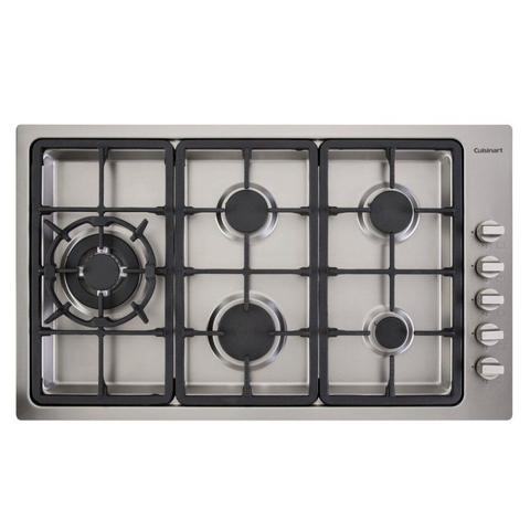 Cooktop 5 Bocas Cuisinart Inox - Prime Cooking - Gás 220v - Plf950sltx-e