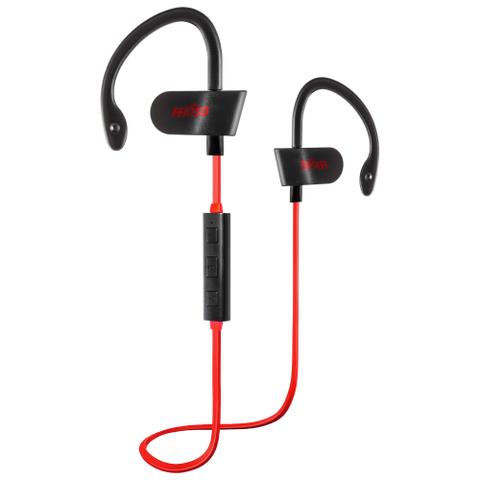 Fone de Ouvido Earphone Bluetooth Esportivo Preto e Vermelho Feasso Bt009