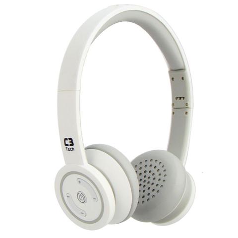 Fone de Ouvido Headphone Bluetooth 3.0 Branco C3 Tech H-w955bwh
