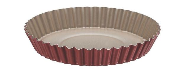 Imagem de Forma para Torta e Bolo Alumínio 24 cm BRASIL Vermelha
