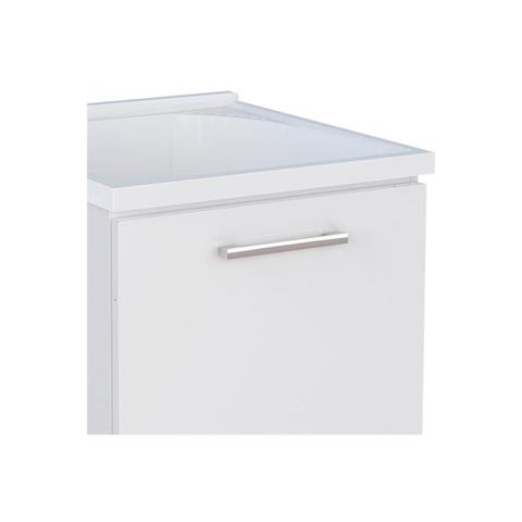 Gabinete para Lavanderia em Aço com Tanque Flat Branco - Cozimax