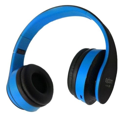 Fone de Ouvido Headphone Bluetooth Azul Exbom Hf400bt