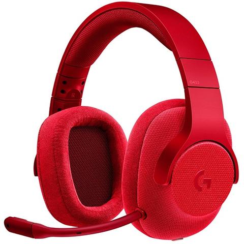 Fone de Ouvido Headset Gamer Wireless G433 7.1 Vermelho Logitech 981-000651