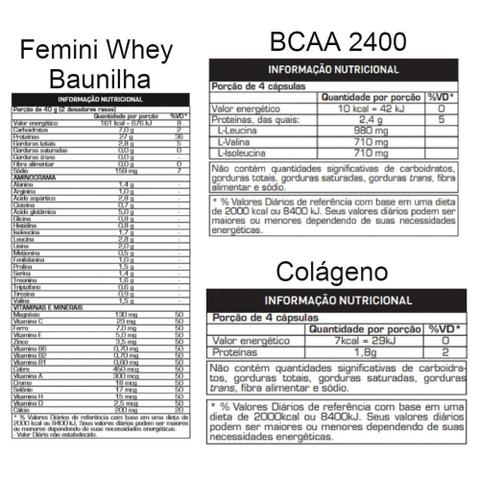 Imagem de KIT FEMININO 2: Femini Whey + BCAA + Colágeno + Coqueteleira Rosa Max Titanium