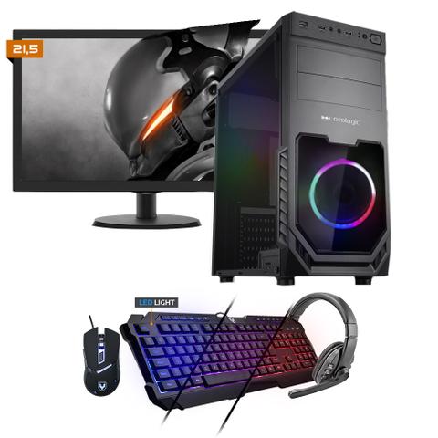 Desktop Neologic Gamer Nli81534 Amd Ryzen 3 2200g 3.50ghz 8gb 240gb Amd Radeon Rx570 Windows 10 Pro 21,5" Com Monitor