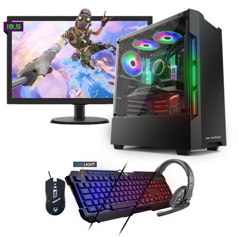 Desktop Neologic Gamer Nli81429 Amd Ryzen 3 2200g 3.50ghz 8gb 240gb Amd Radeon Vega 8 Windows 10 Pro 19,5" Com Monitor